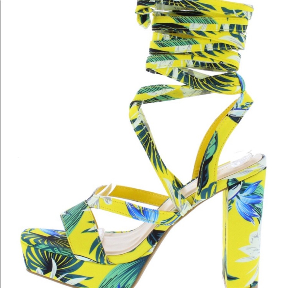 Women’s Floral Print High Platform Sandal
